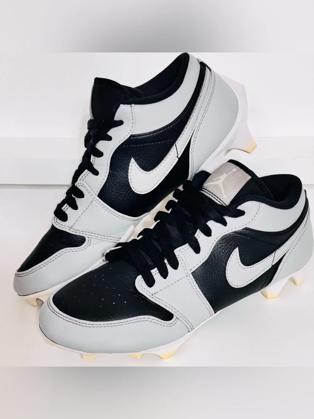 Jordan 1 Low TD Shadow 2.0 Football Cleat M7 W 8.5 Black White Gray FJ6245-002 🔥
